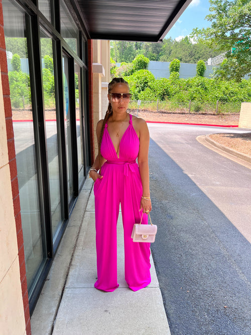 St. John’s Bay Jumpsuit- Magenta
