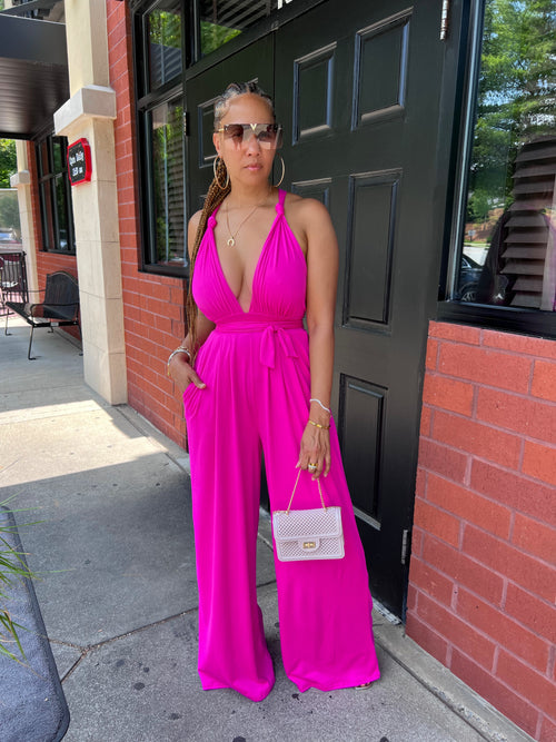 St. John’s Bay Jumpsuit- Magenta