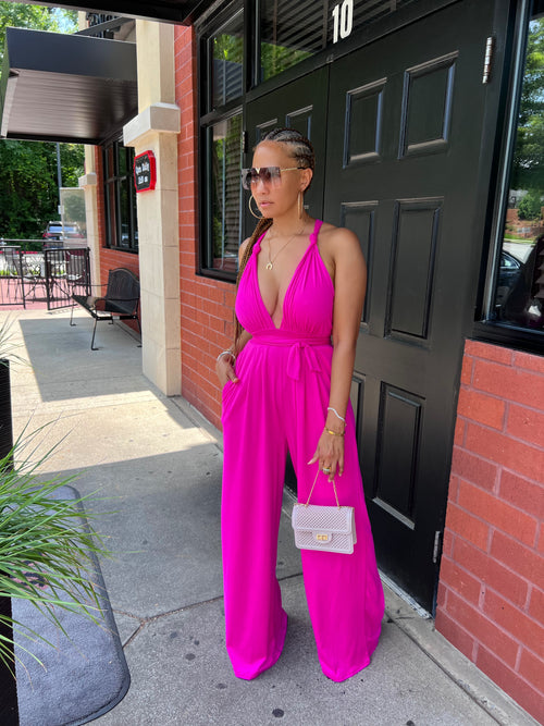 St. John’s Bay Jumpsuit- Magenta