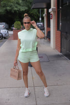 Allison Shorts Set - Lime Green  (S2)