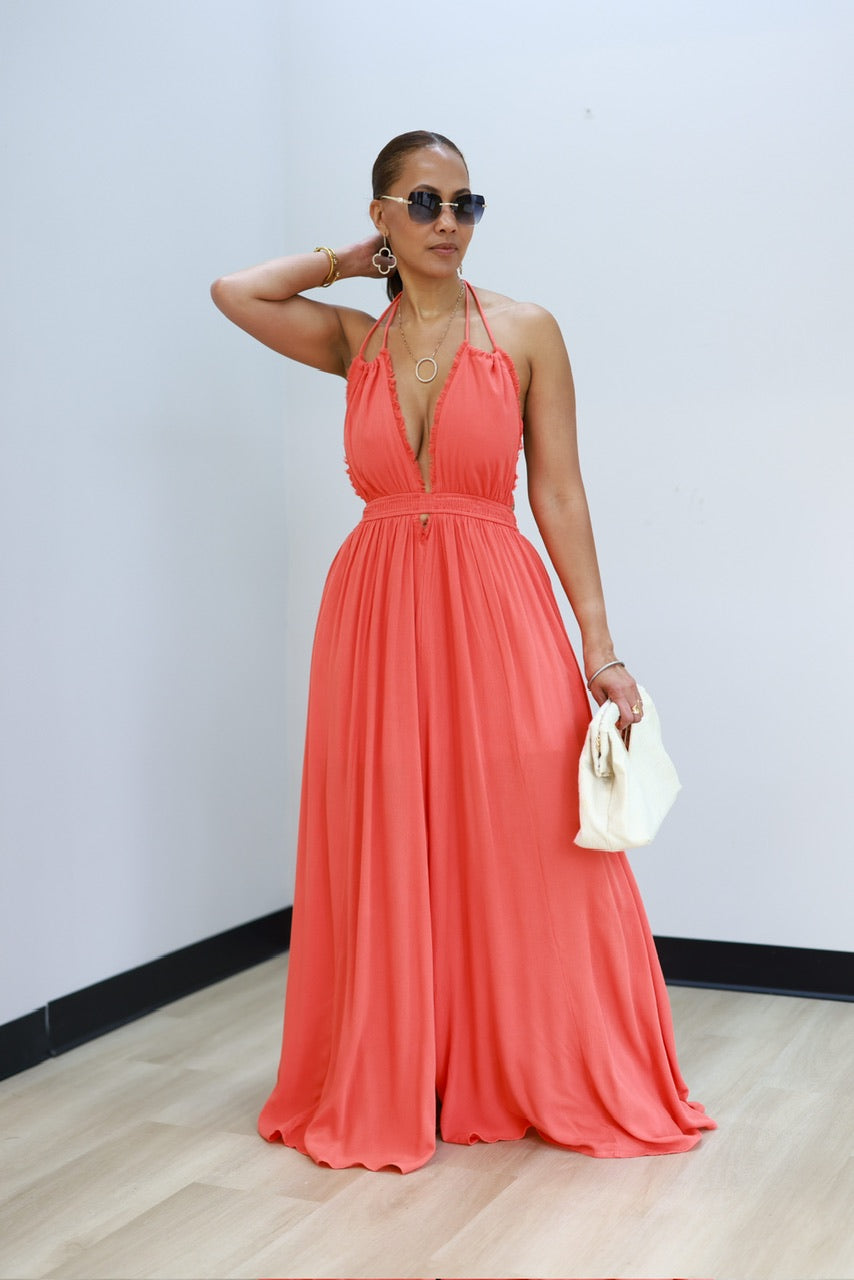 Katie Maxi Dress - Coral (13)