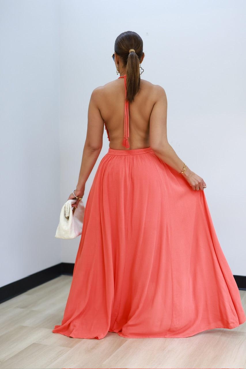Katie Maxi Dress - Coral (13)
