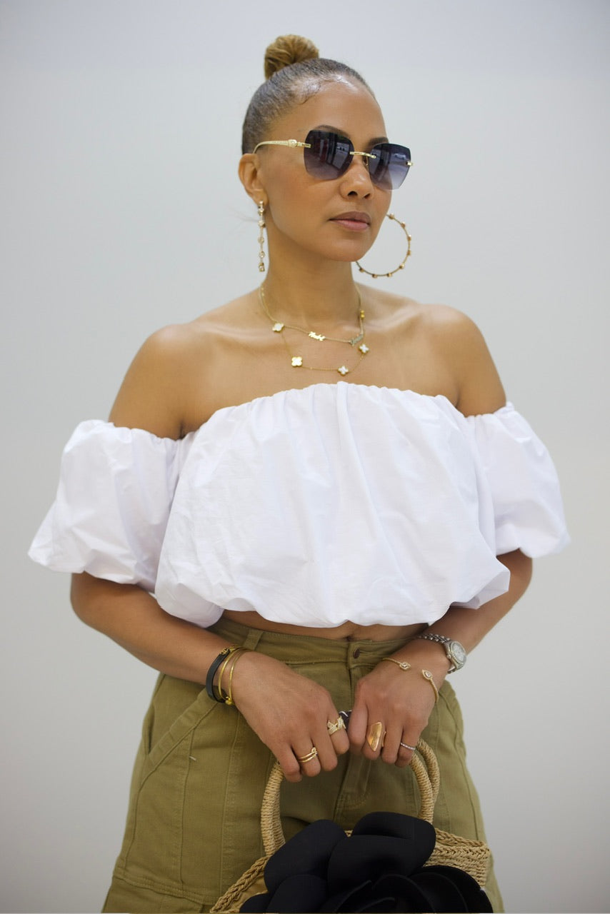 Emery Crop Top - White (37)