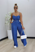 Casey Pant Set - Blue