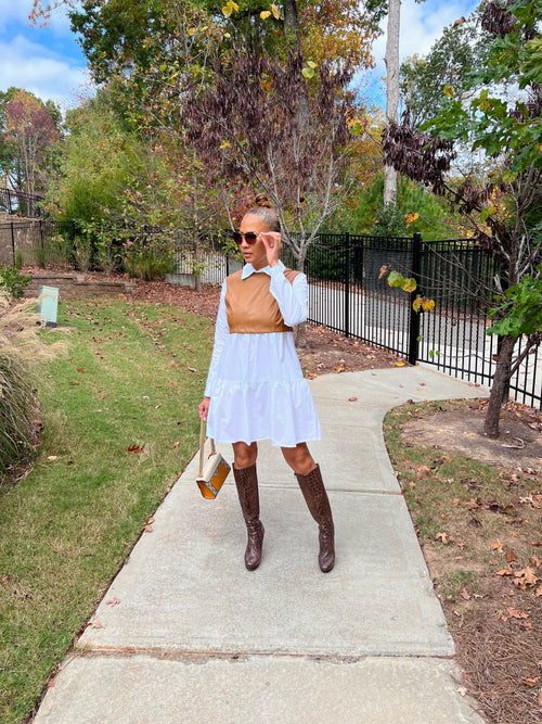 The Nellie Dress - Cognac (025)