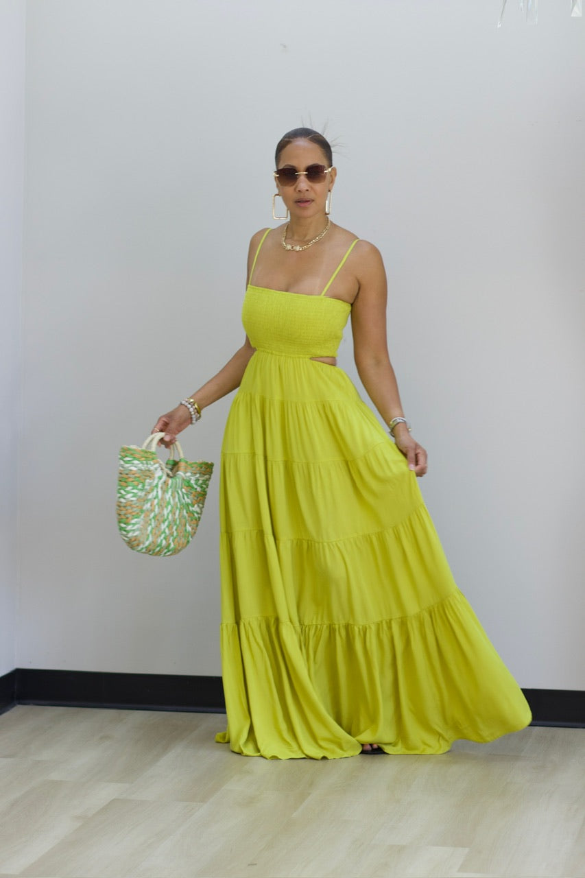 Bebe Maxi Dress - Lime (F)