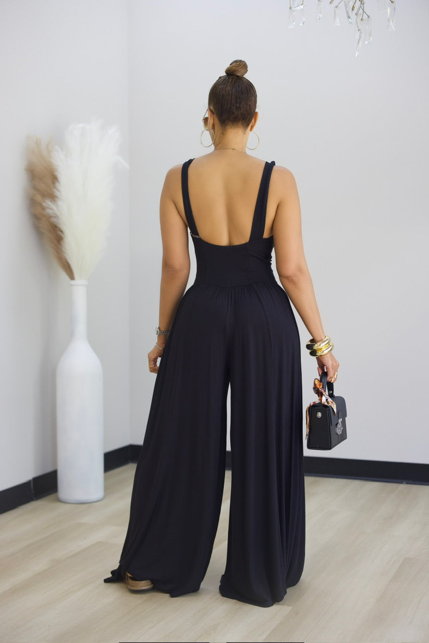 Twist And Turn Jumpsuit - Black (F)