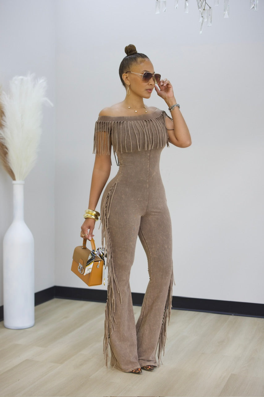 Always On The Fringe Jumper - Brown (36)