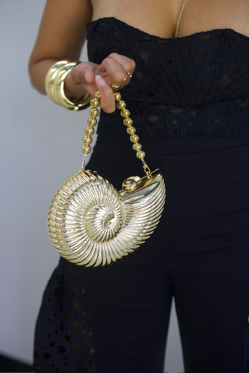 Golden Shell Bag