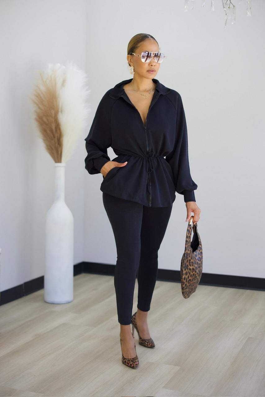 Alexia Pant Set - Black