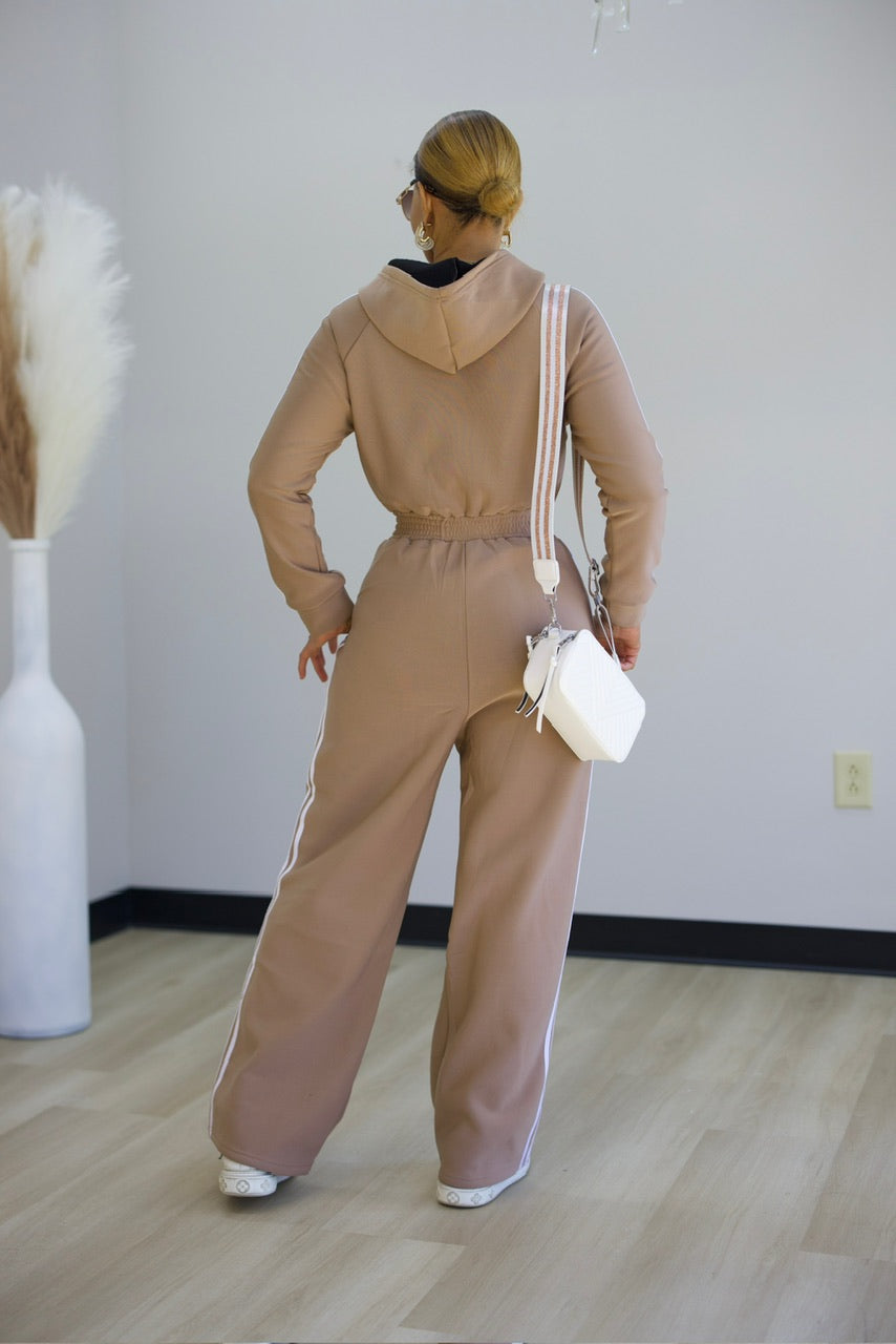 Around The Way Jumpsuit- Khaki (I19)