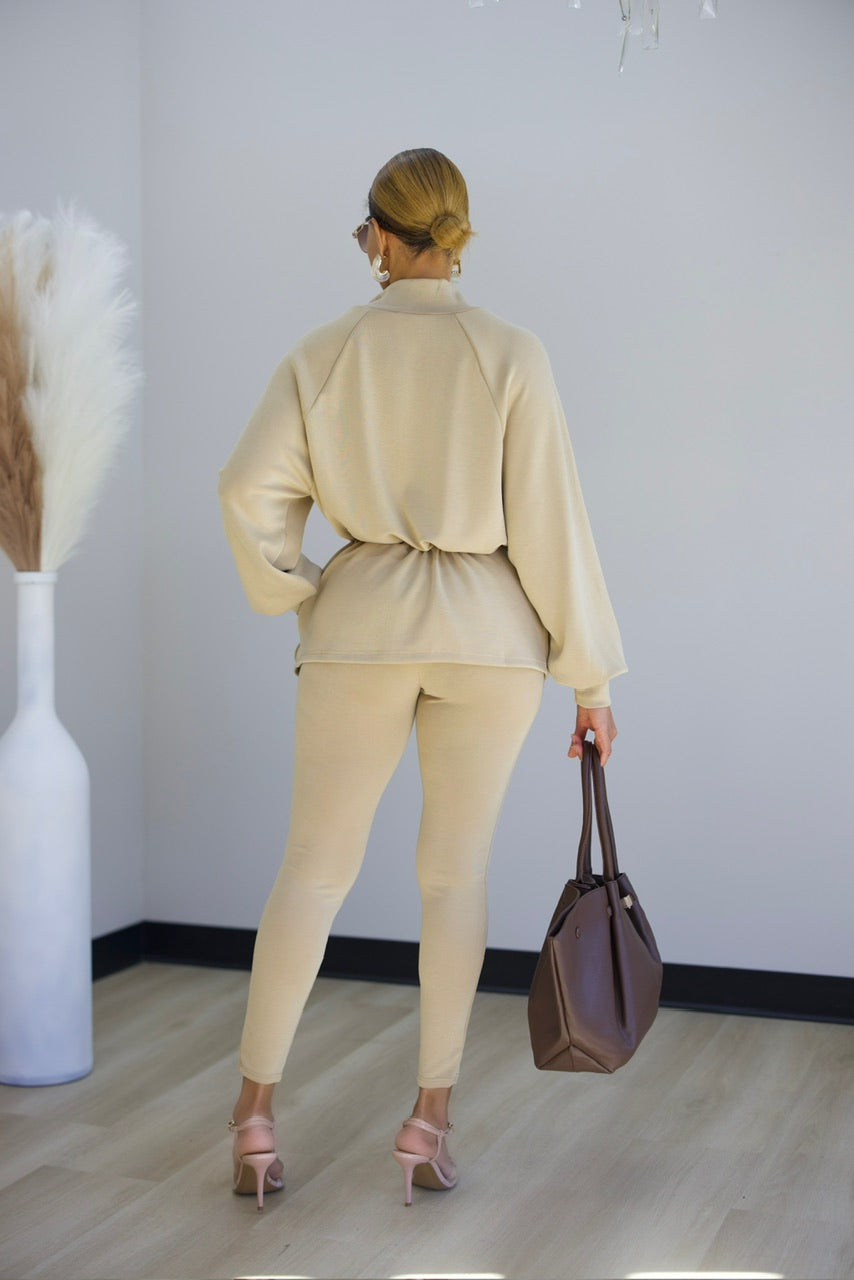 Alexia Pant Set - Khaki
