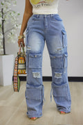 Bianca Cargo Jeans - Blue (33)