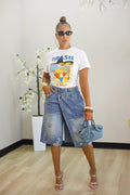 Cross Over Denim Shorts