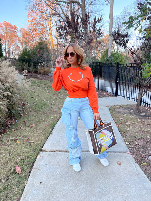 Always Smiling Sweatshirt - Orange (027)