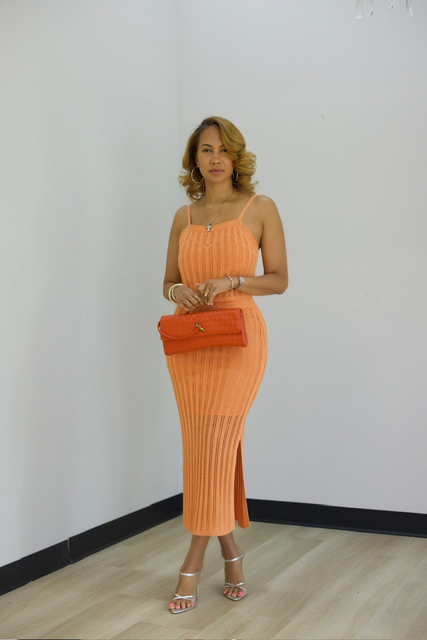Katy Skirt Set - Orange (03)
