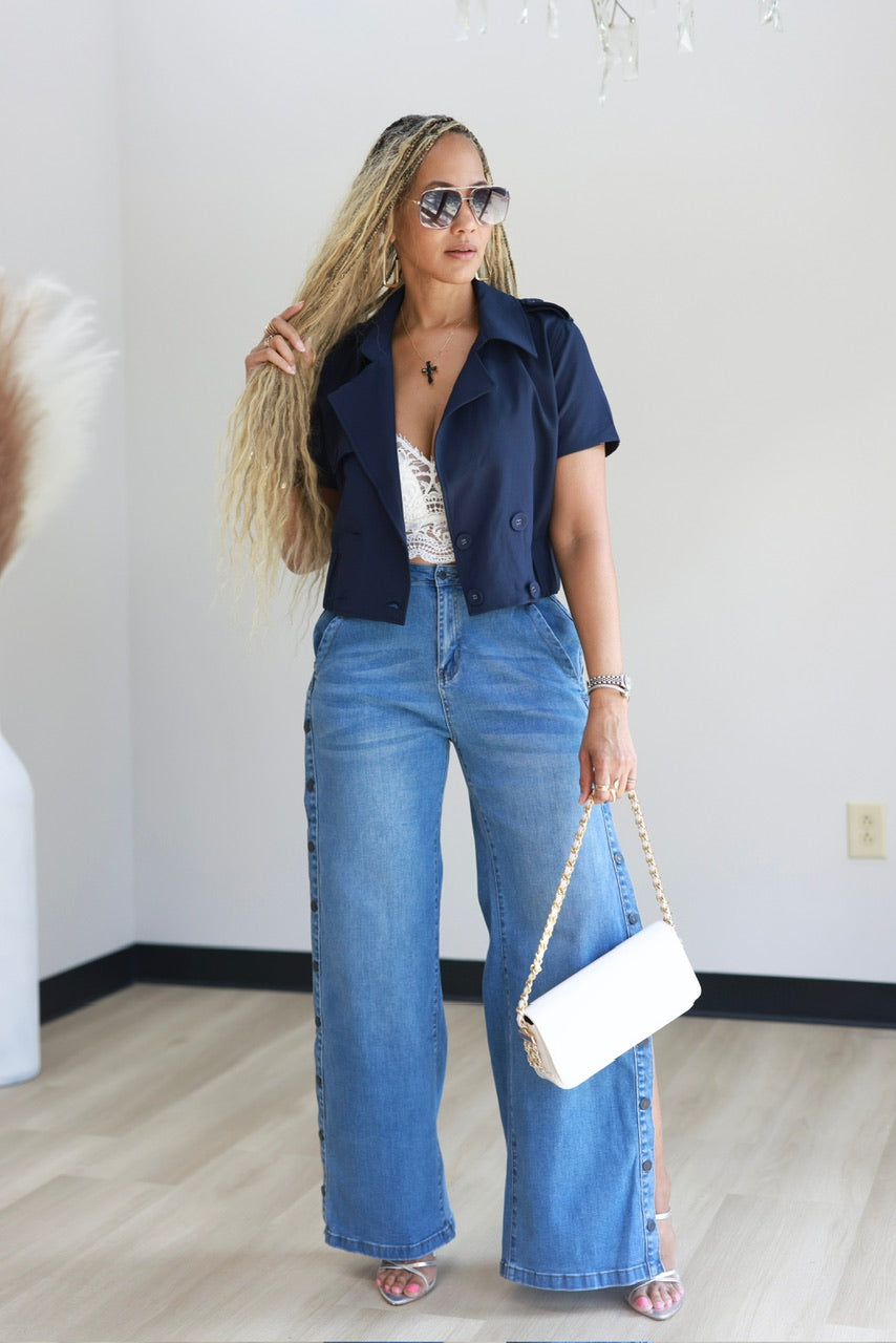 Side Snap Jeans (40)