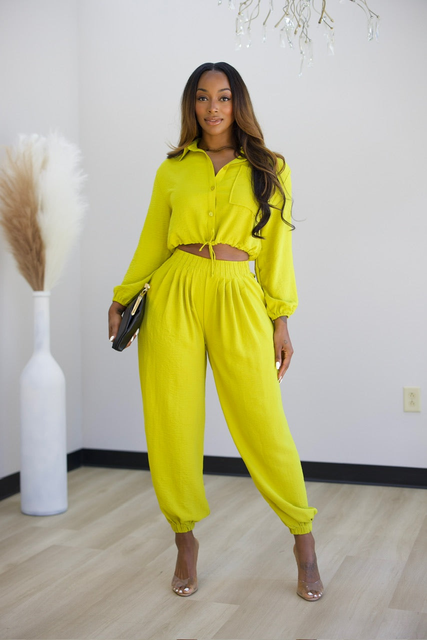 Celina Pant Set - Lime (32)
