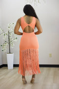 Angelique Fringe Dress - Orange (32)
