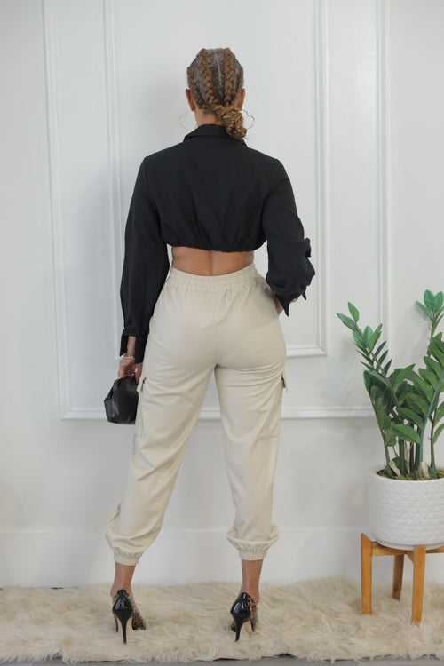Roped In Blouse -Black (007)