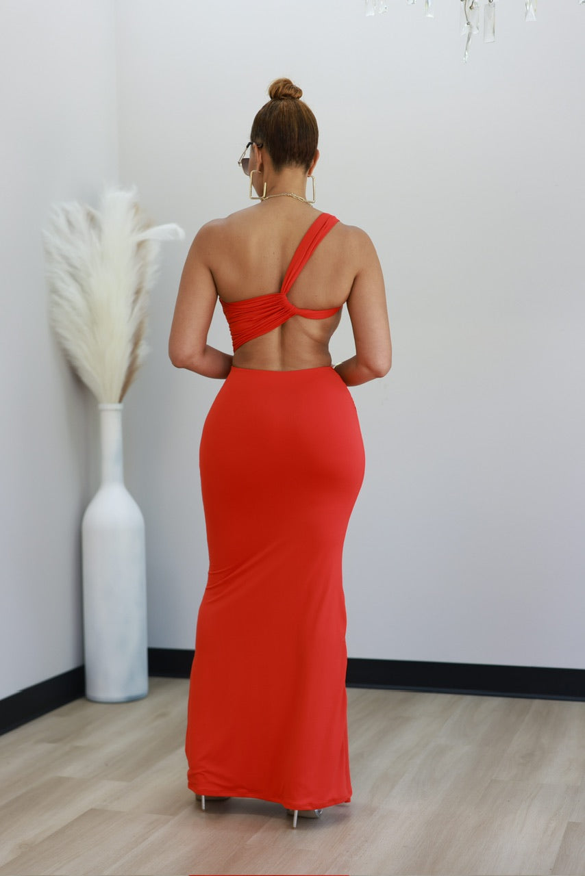 Moira Midnight Dress - Orange