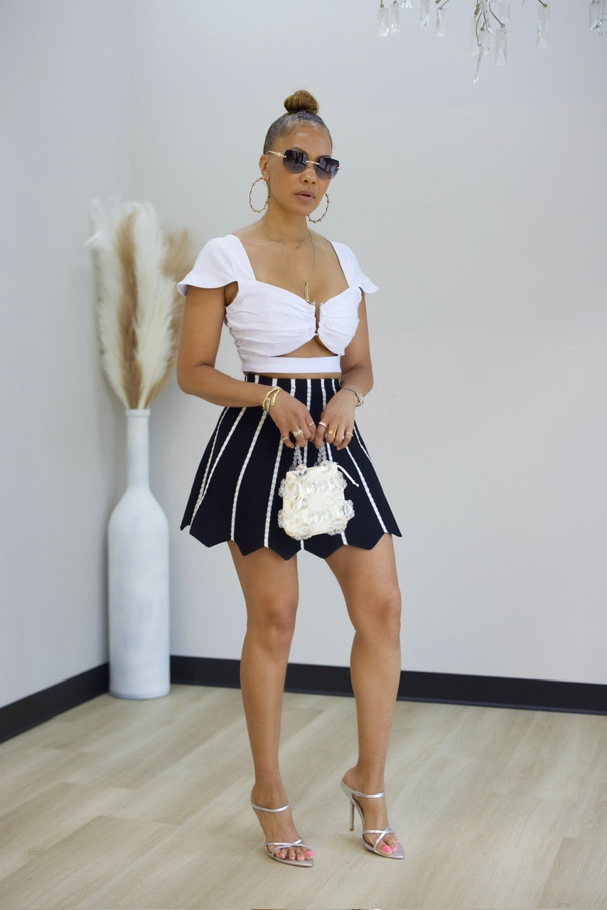 Hey Sweetheart Crop - White