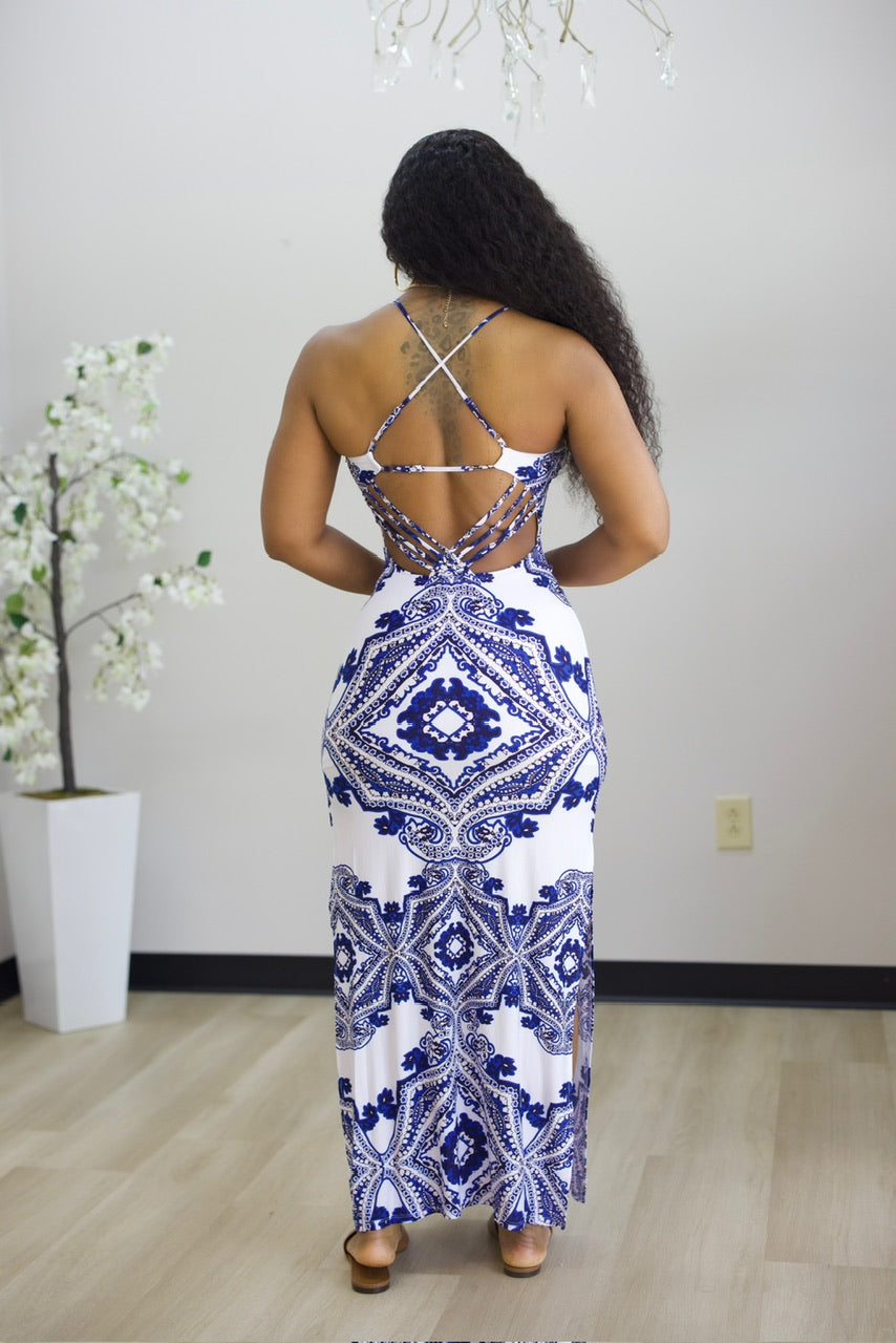 summer fitted maxi dresses Sudi Etuz OFF SHOULDER MAXI DRESS main image 1