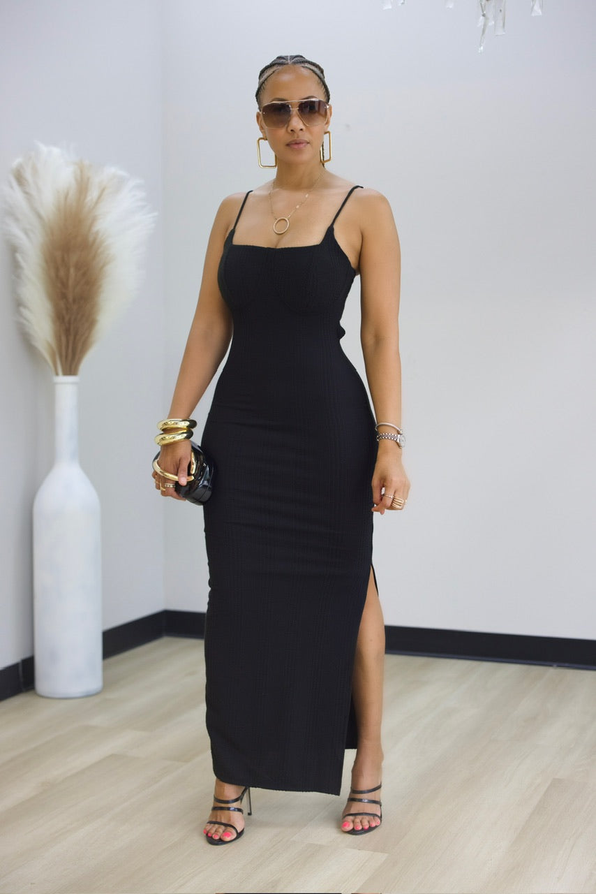 Joia Midi Dress - Black (07)