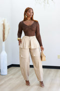 Tessa Pleated Pants - Khaki (40)