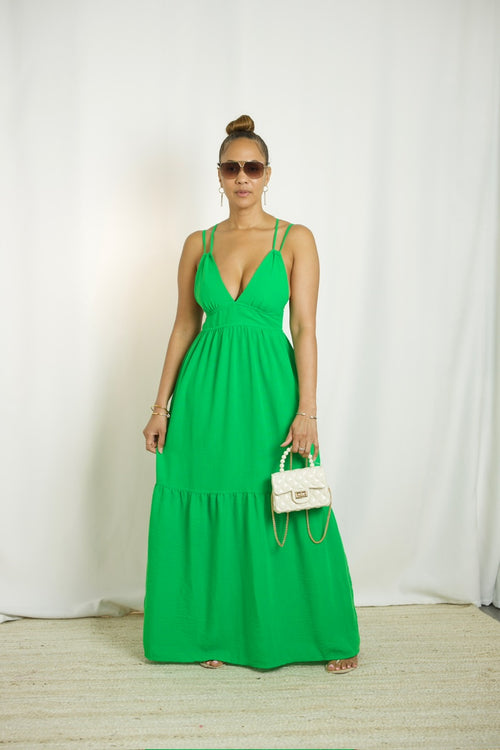 Delilah Maxi Dress - Green (005)