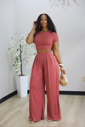 Jet Set Pant Set - Mauve