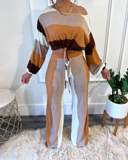 Mocha Latte Pant Set (001)