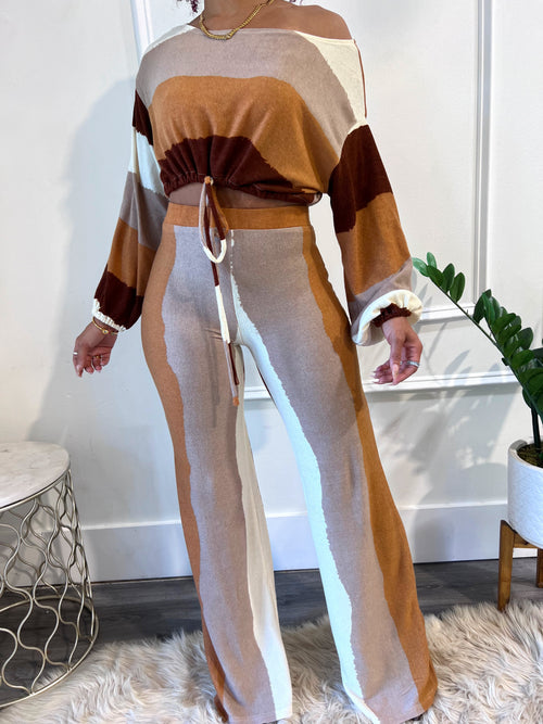 Mocha Latte Pant Set (001)