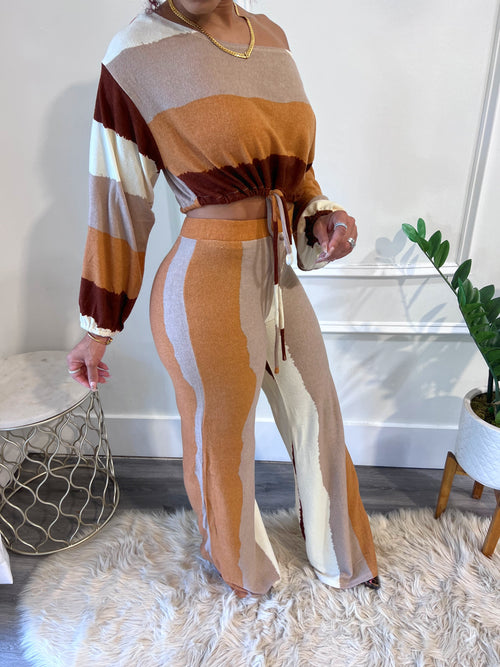 Mocha Latte Pant Set (001)