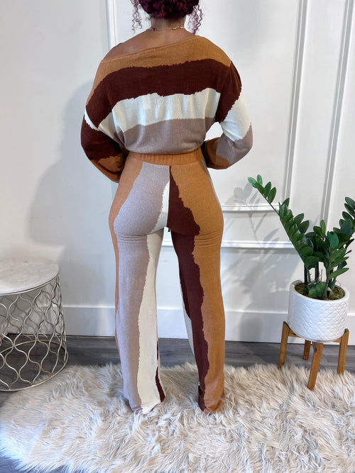 Mocha Latte Pant Set (001)