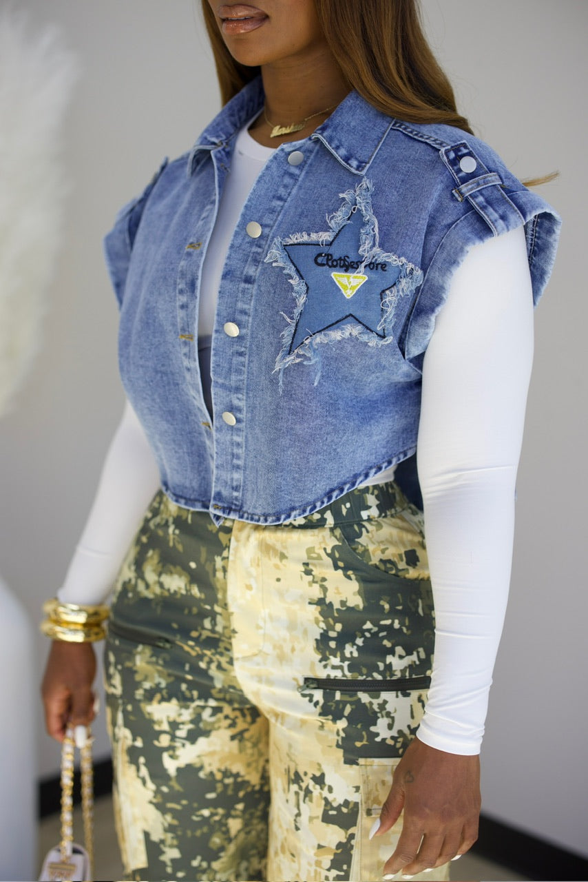 Star Power Denim Vest