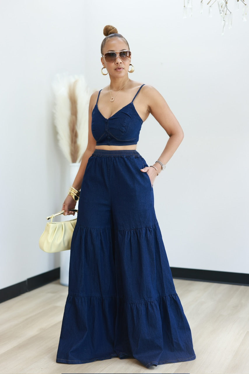 Dress Formal Denim Pants Plain Washed Up Long Sleeve Versatile