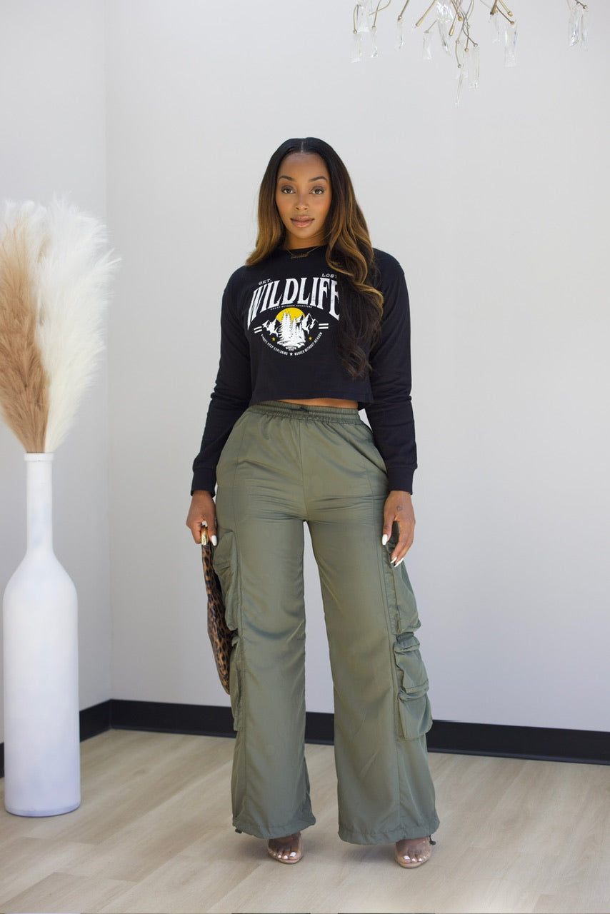 Ronnie Nylon Pants - Olive (24)