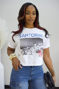 Santorini Crop Tee