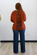 Ripped To Shreds Sweatshirt - Brown