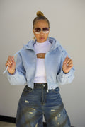 Halo Crop Jacket - Blue (F)