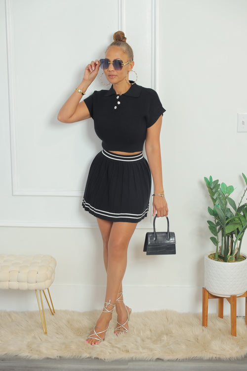 Amanda Skirt Set - Black (028)