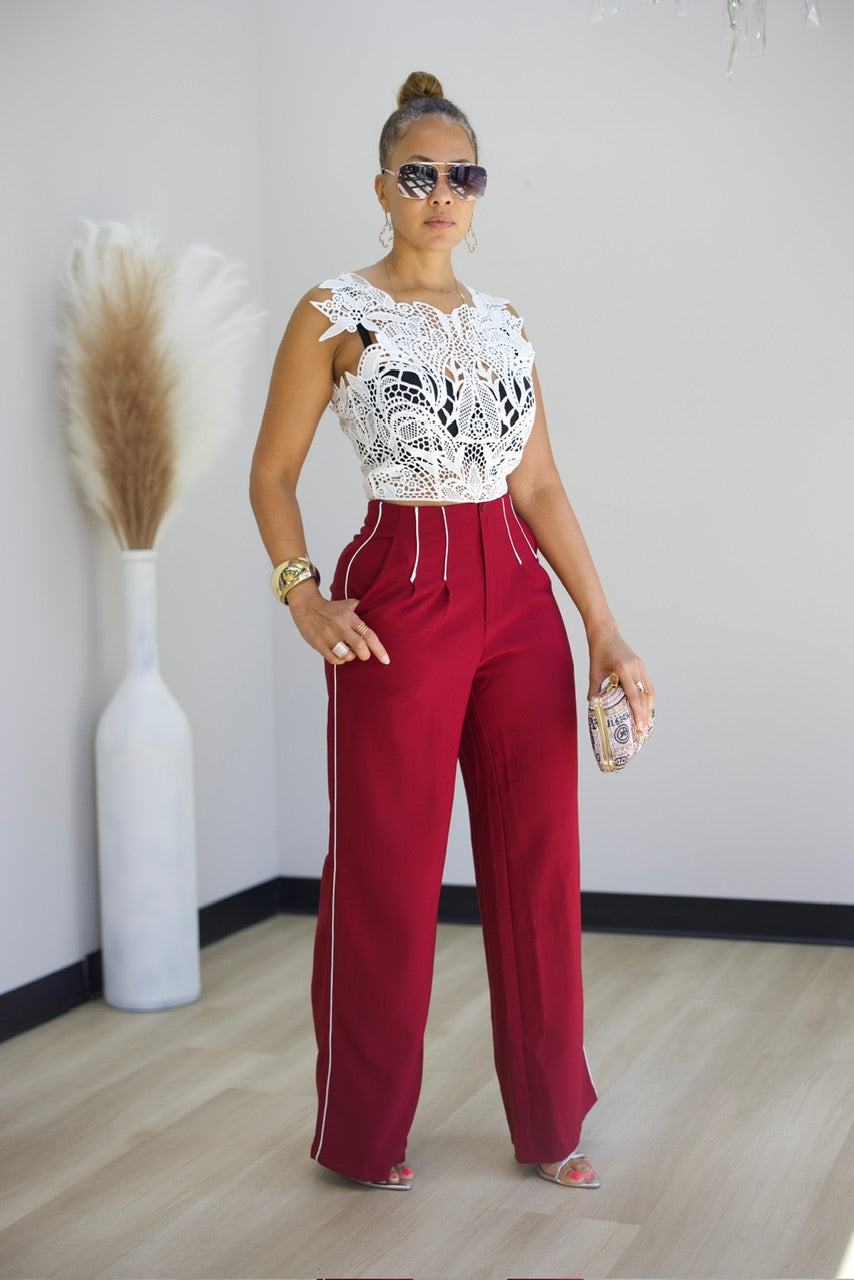 Charli Pants - Burgundy