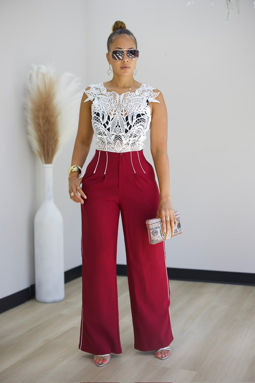 Charli Pants - Burgundy