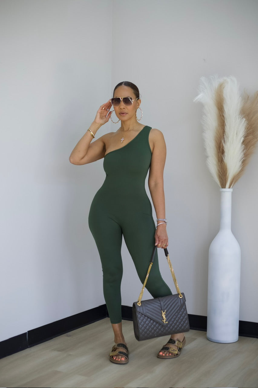 Rayven Catsuit - Olive (36)