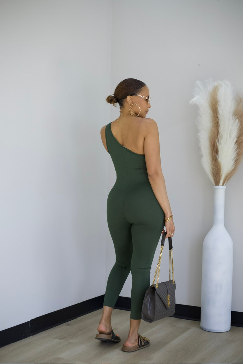 Rayven Catsuit - Olive (36)