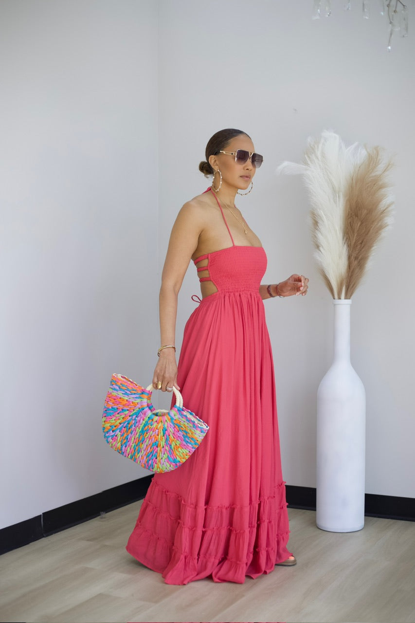 Chloe Maxi Dress - Coral (02)