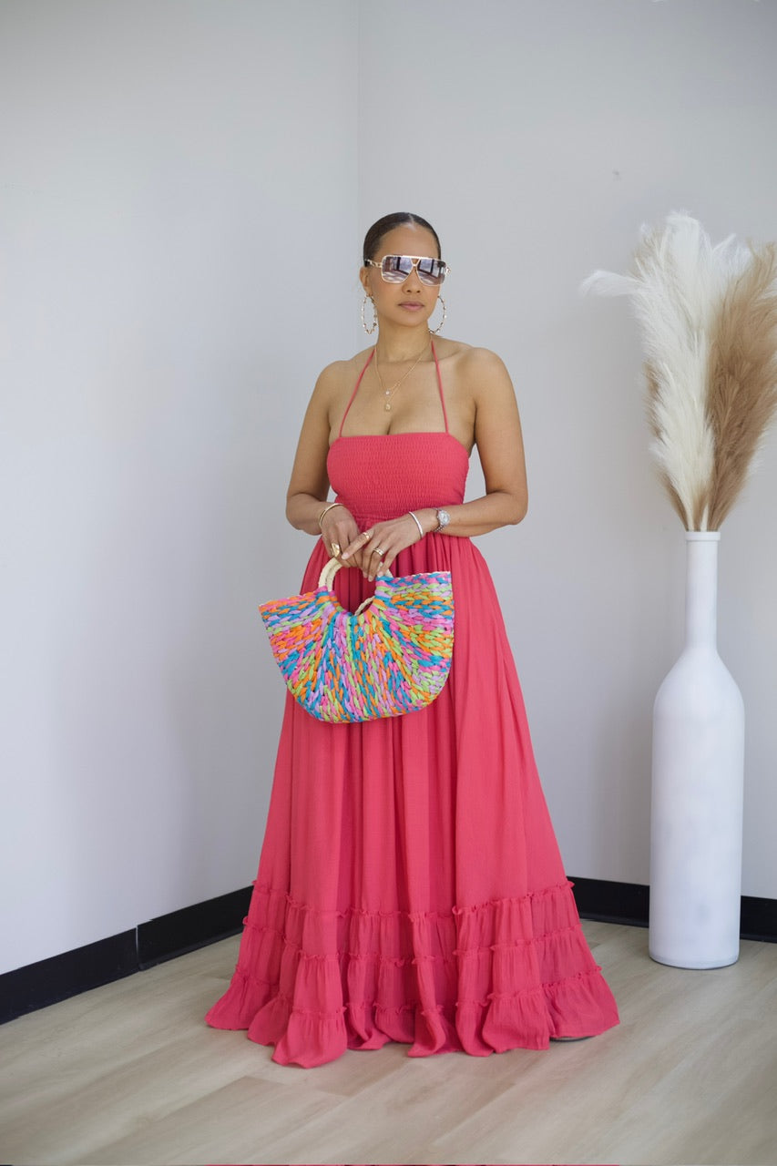 Chloe Maxi Dress - Coral (02)