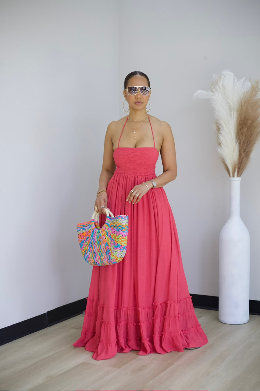 Chloe Maxi Dress - Coral (02)