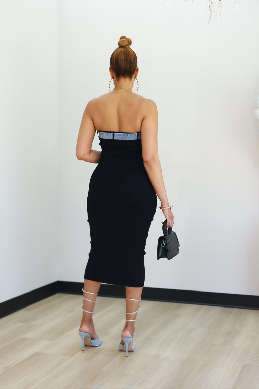 Demi Midi Dress - Black (35)